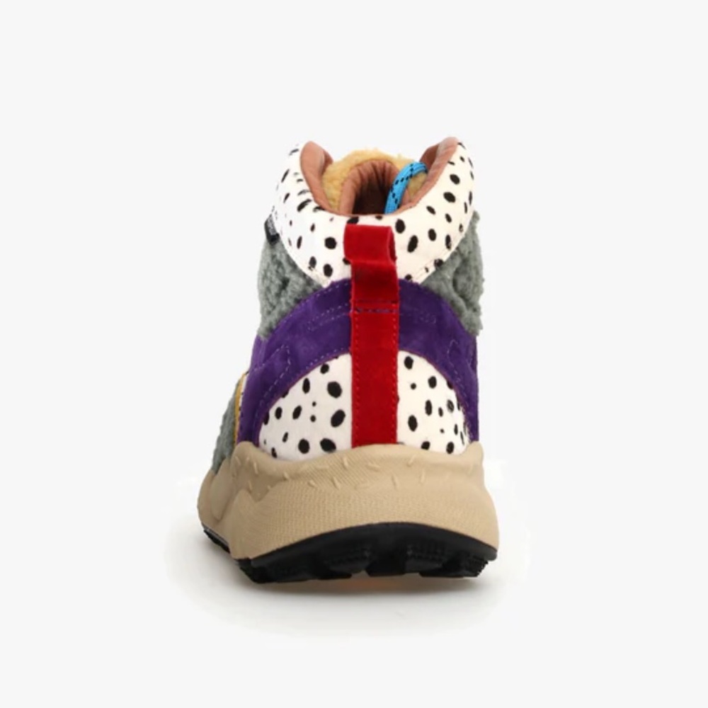 NWT Flower Mountain Womens Back Country Mid Suede & Pony Hair High Top Sneaker - Picture 4 of 14